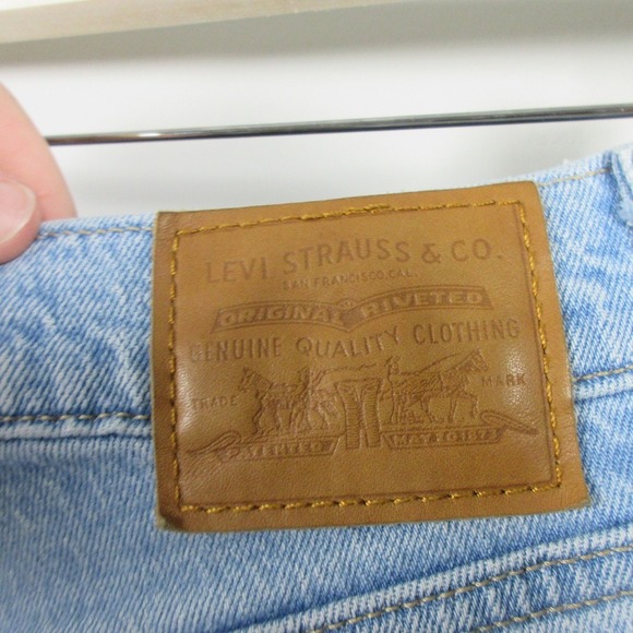 Levi's 70s High Flare Jeans Women 27 Blue Denim Cotton Distressed Vtg Retro 748 - Picture 9 of 15